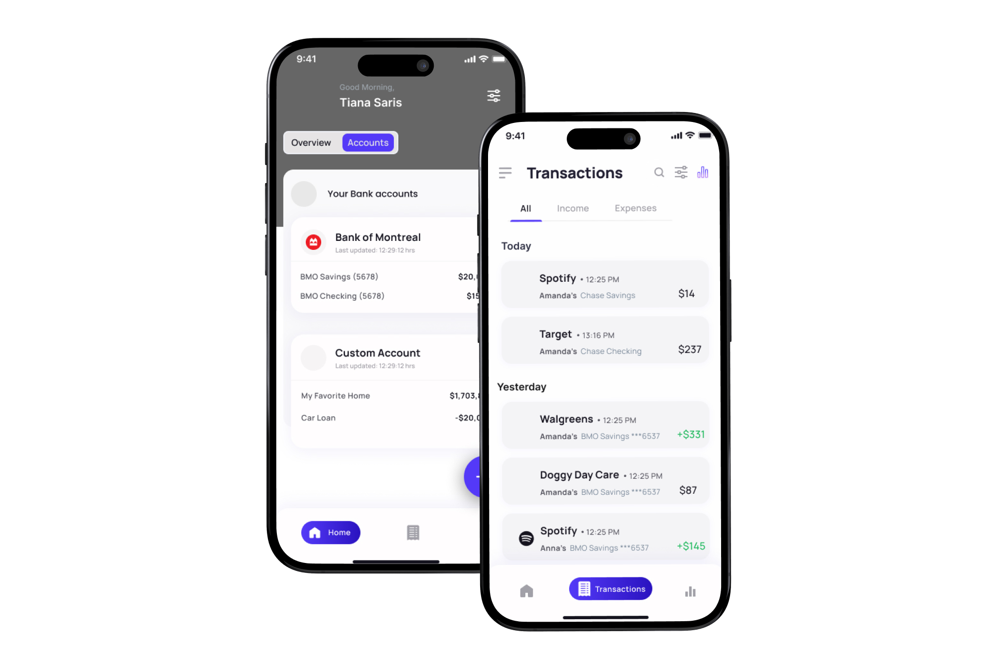 Personal & Family Financial Management — developed features